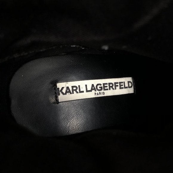 Karl Lagerfeld Suede Booties Size 7.5 - Picture 6 of 16